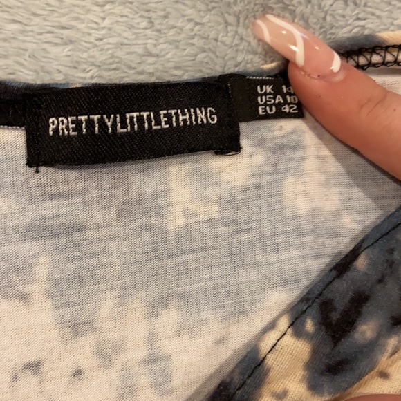 Prettylittlething tie dye print tie front crop top - Picture 6 of 6